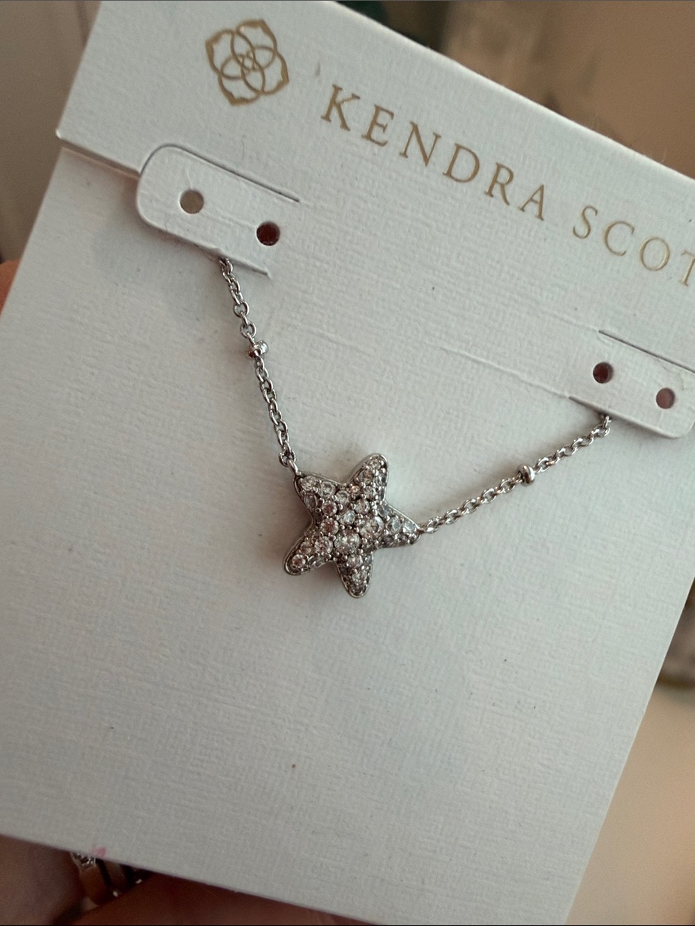 Kendra Scott Silver Star Pave Necklace with Crystal Accents - Picture 3 of 3